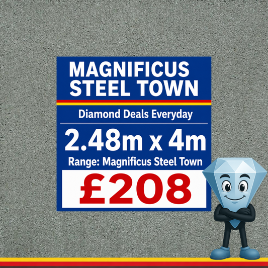 Invictus Magnificus Steel Town 2.48m x 4m Roll End Carpet