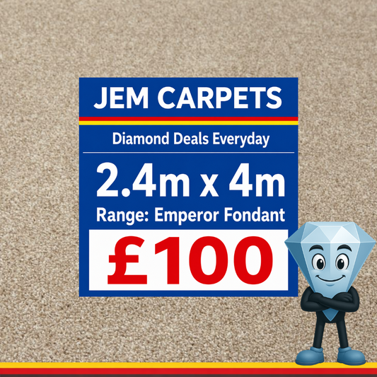 Emperor Fondant 2.4m x 4m Roll End Carpet