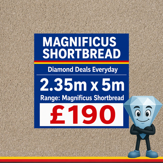 Magnificus Shortbread 2.35m x 5m Roll End Carpet
