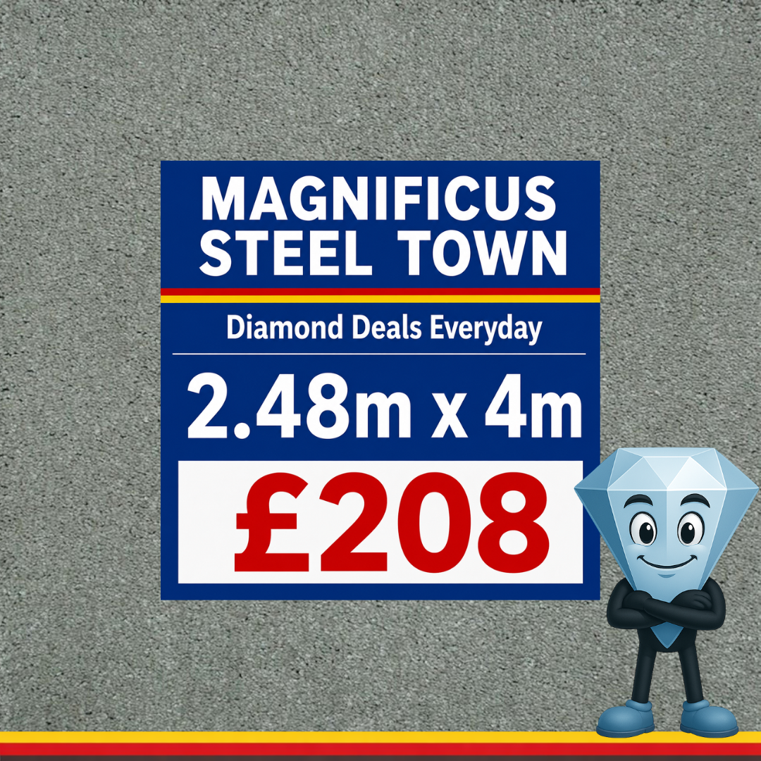 Invictus Magnificus Steel Town 2.48m x 4m Roll End Carpet