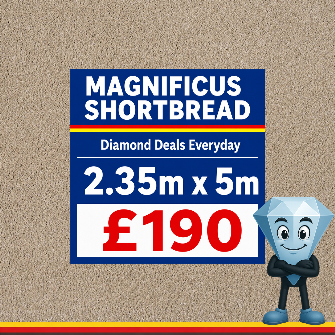 Magnificus Shortbread 2.35m x 5m Roll End Carpet