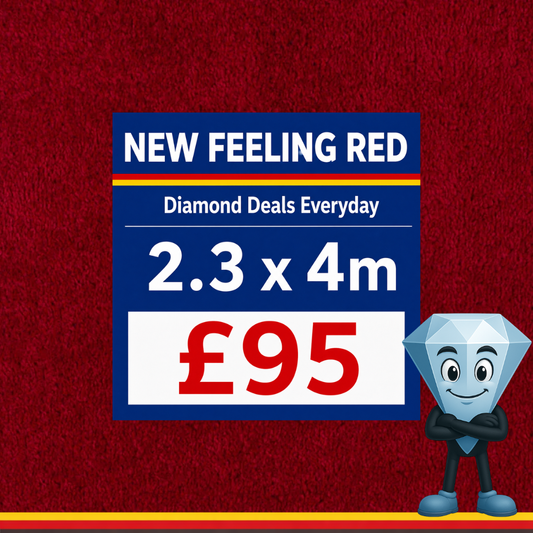 New Feelings Red 2.3m x 4m Roll End Carpet