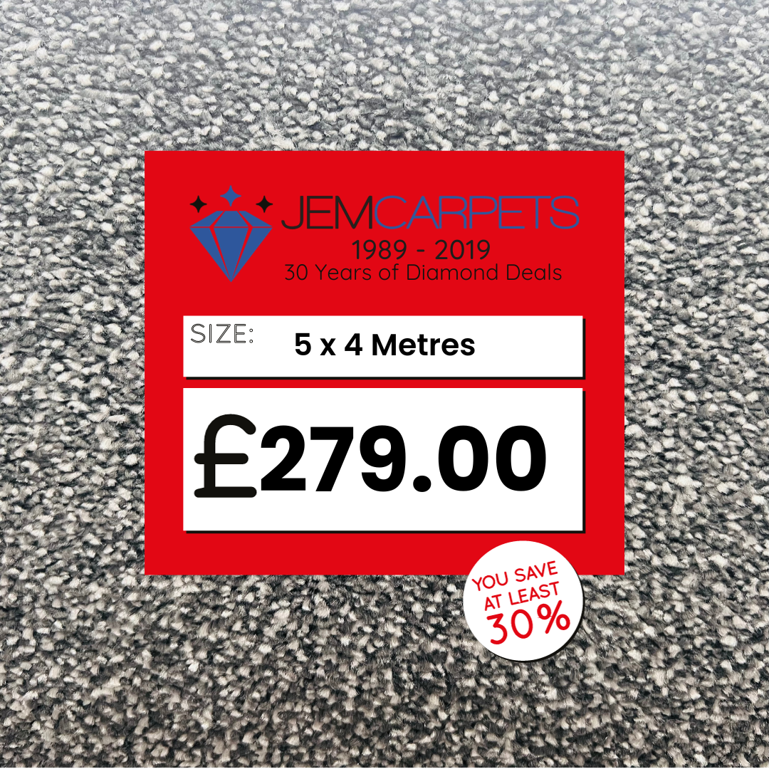 Barclay Dark Grey 5 x 4 m Roll End Carpet