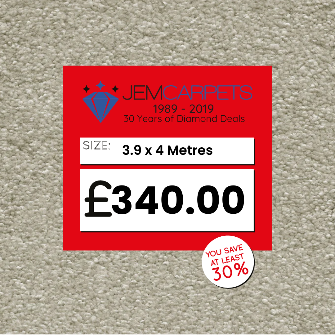 Sirius Sage Grey 3.9 x 4 m Roll End Carpet