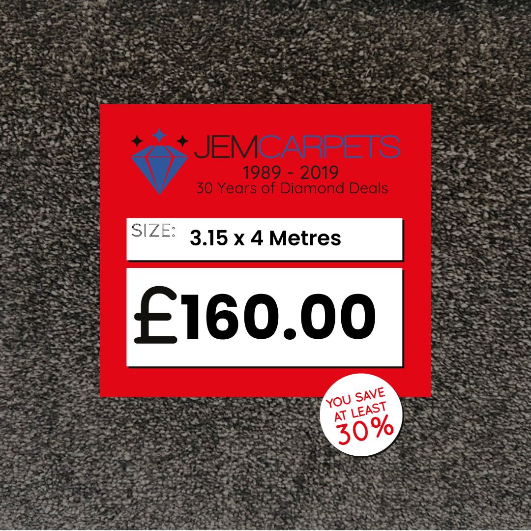 Barclay Anthracite 3.15 x 4 m Roll End Carpet